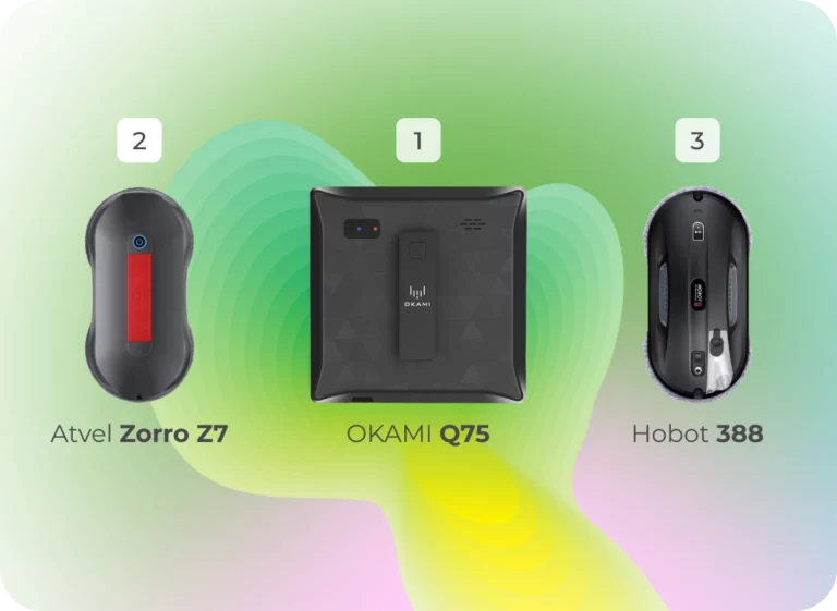 рейтинг мойщиков окон Okami Q75, Atvel Zorro Z7, Hobot