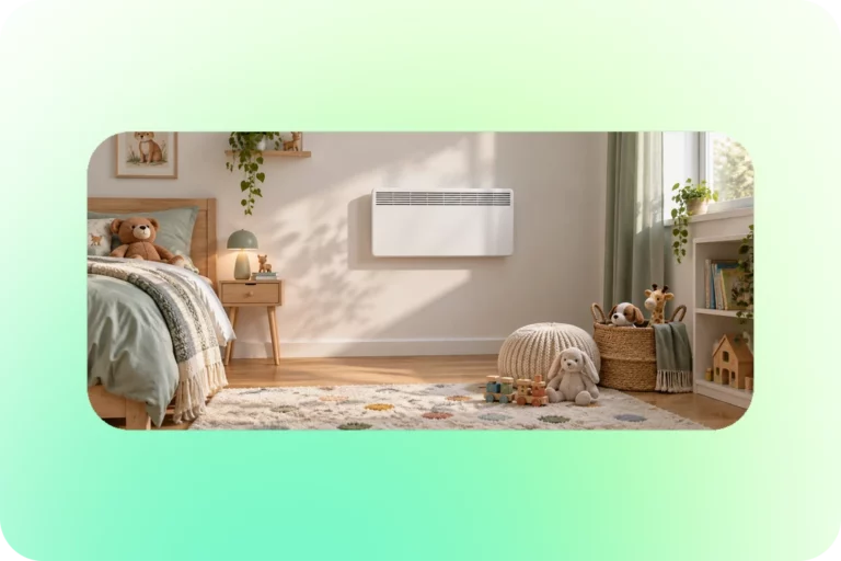 Настенный электрический конвектор в детской комнате